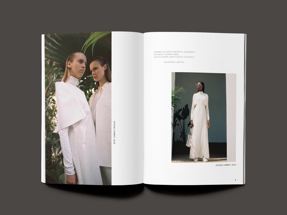 Clothing and fashion catalog design
