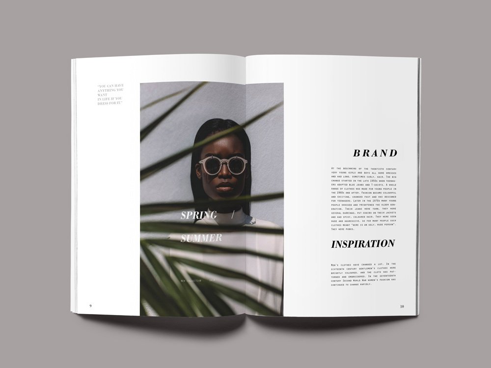 Advertising catalog design
